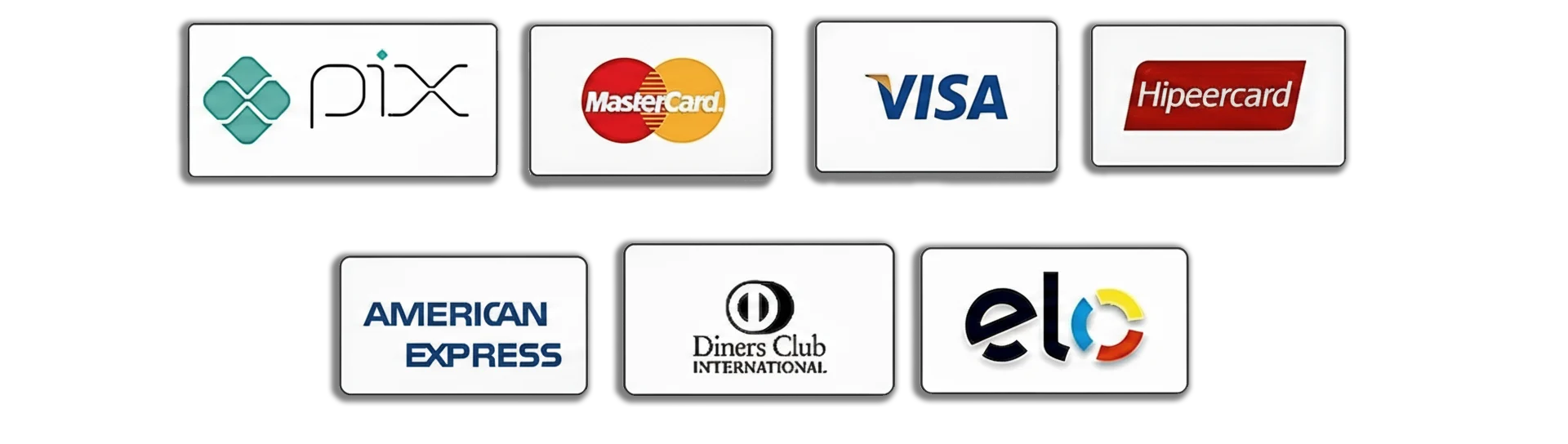 Formas de pagamento aceitas